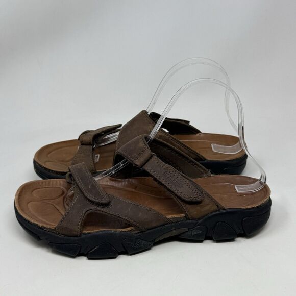 Keen Sarasota Sandals Womens 9 Brown Leather Hiking Trail Open Toe Slides - Picture 2 of 15